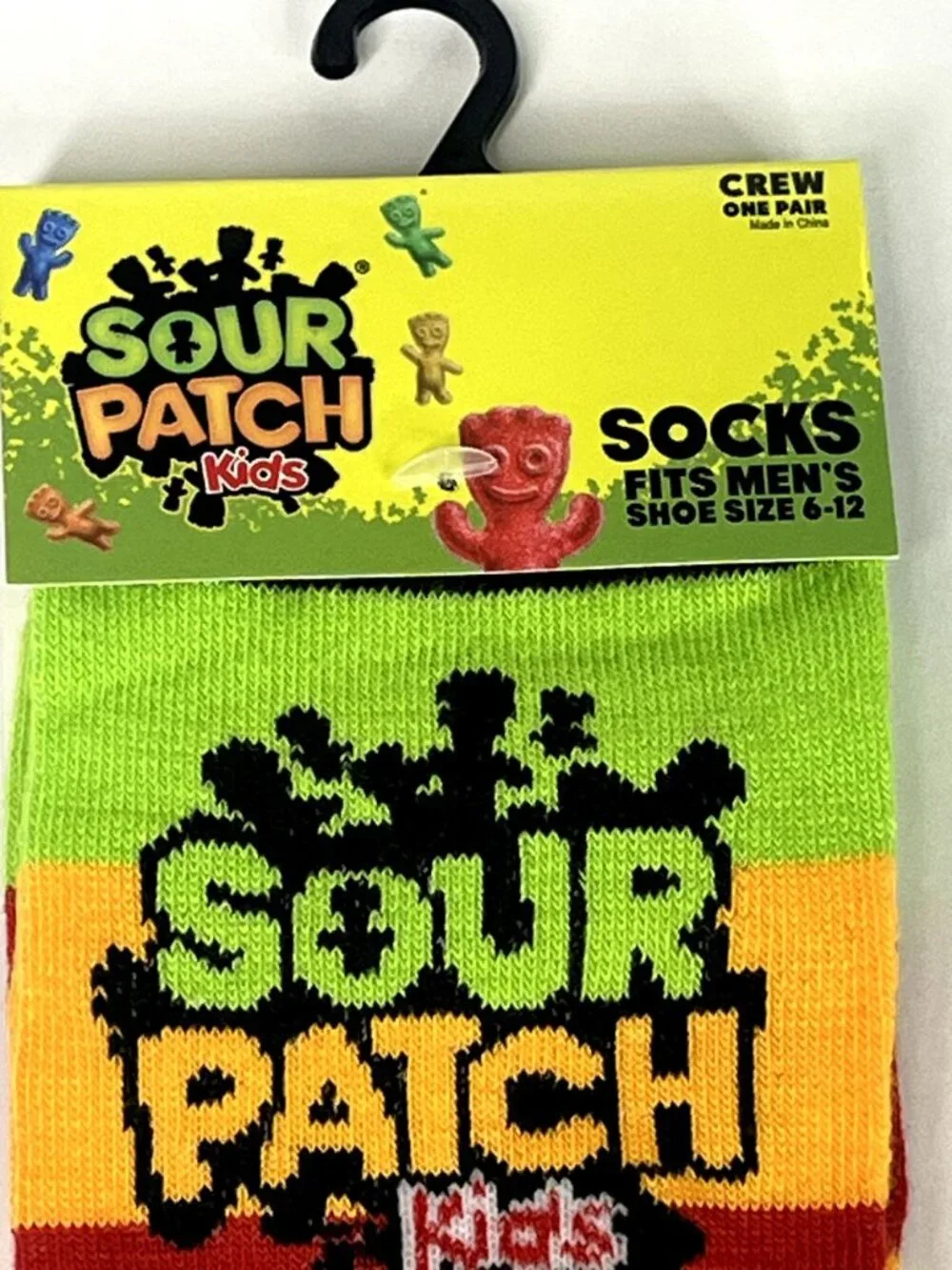 Sour Patch Kids Crew Socks Men's Size 6-12 NWT